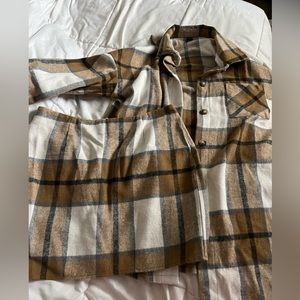 Plaid Shacket matching set